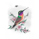 humming-bird tattoo design idea