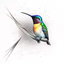 humming-bird tattoo design idea