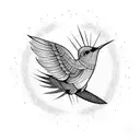 humming-bird tattoo design idea