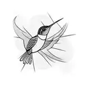 humming-bird tattoo design idea