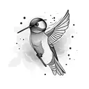 humming-bird tattoo design idea