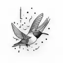humming-bird tattoo design idea