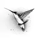 humming-bird tattoo design idea