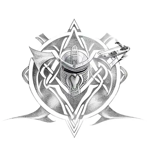 Star Trek + motorcycle + viking + celtic dragon tattoo design idea
