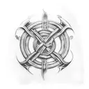 Viking protection symbol + greenbay footbal logo + spock hand + celtic dragon  tattoo design idea