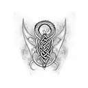 Celtic dragon  tattoo design idea