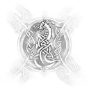 Celtic dragon  tattoo design idea