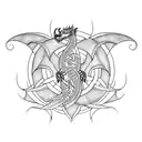 Celtic dragon  tattoo design idea