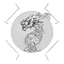 Celtic dragon  tattoo design idea