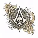 assassin's creed mirage logo  tattoo design idea