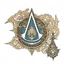 assassin's creed mirage logo  tattoo design idea