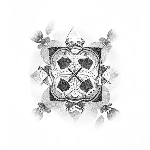 111 with back ground tattoo design idea