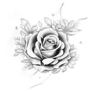 tortuga y flores tattoo design idea