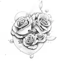 tortuga y flores tattoo design idea