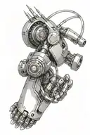 cybernetic arm  tattoo design idea