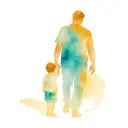 Father and son in clothes tattoo design idea