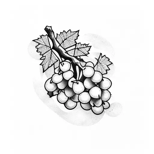 grapes tattoo design idea