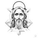 Jesus on cross  tattoo design idea