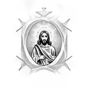 Jesus on cross  tattoo design idea