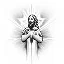 Jesus on cross  tattoo design idea