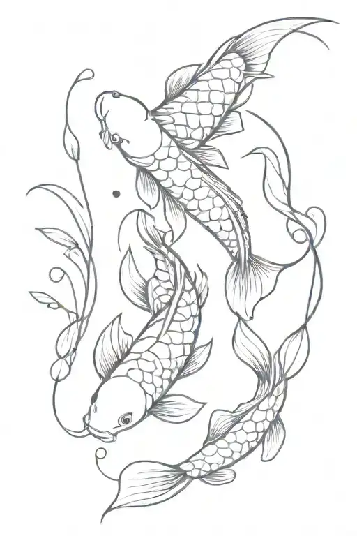 full forearm tattoo koi fishes tattoo design idea