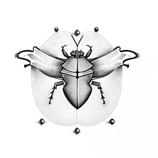 cockroach with sailor hat tattoo design idea