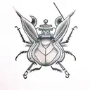 cockroach with sailor hat tattoo design idea