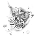 scuba diving tattoo design idea