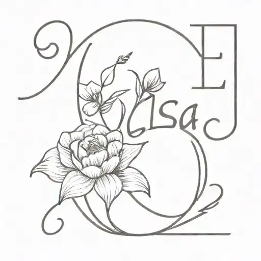 name Isla tattoo design idea