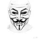 anonymous mask tattoo design idea