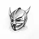 anonymous mask tattoo design idea