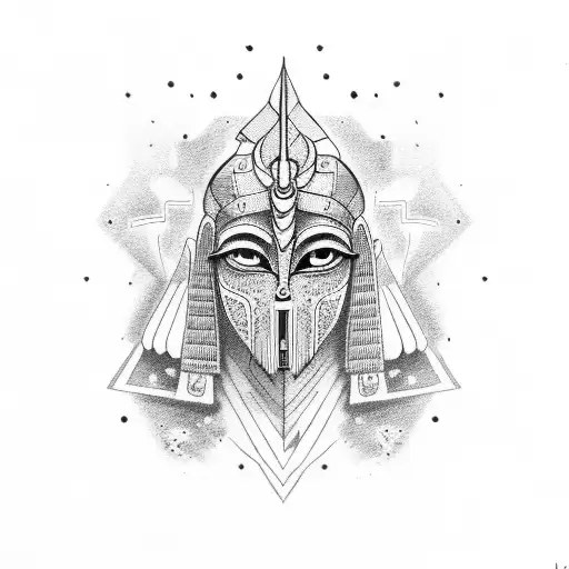 set and osiris back to back tattoo design idea