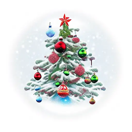 christmas tree tattoo tattoo design idea