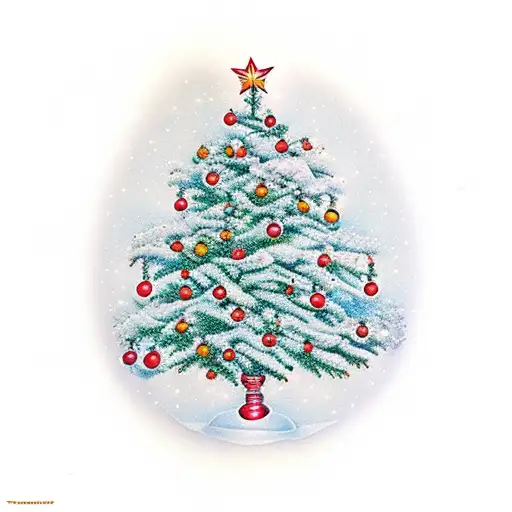 christmas tree tattoo tattoo design idea