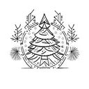 christmas tree tattoo tattoo design idea