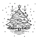christmas tree tattoo tattoo design idea