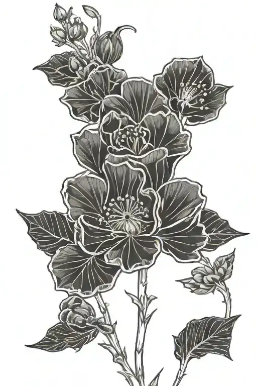 beehive poppy flower tattoo design idea