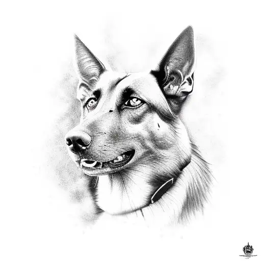 belgian malinois  tattoo design idea
