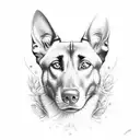 belgian malinois  tattoo design idea