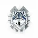 time, chess, wolf, rubiks cube tattoo design idea