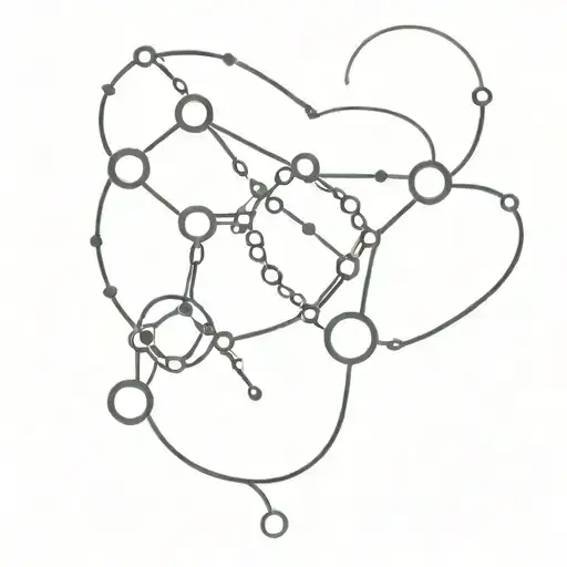 caffeine molecule, stethscope, heart tattoo design idea