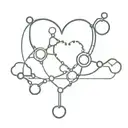 caffeine molecule, stethscope, heart tattoo design idea
