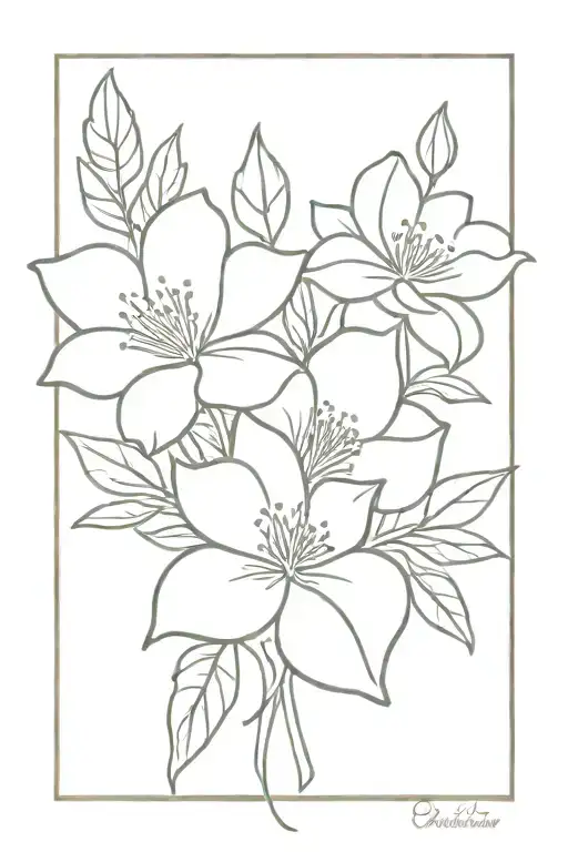 october october february birth flower bouquet tattoo design idea