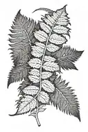 wrapped around fern leaf tattoo design idea