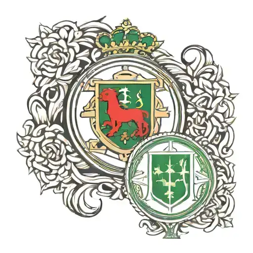 ronaldo and portugal crest with sporting clube de tattoo design idea