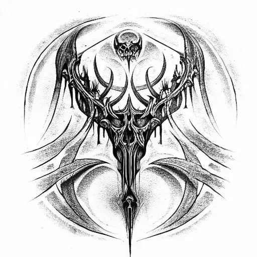 looks like the work of Hans Rudolf Giger tattoo design idea