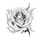 Beauty and the beast rose x blink 182 tattoo design idea