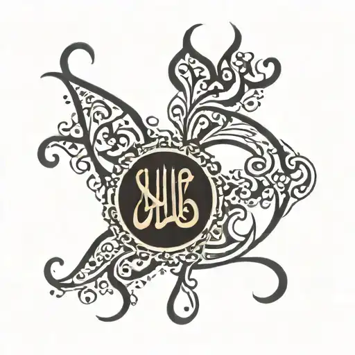arabic calligraphy tattoo design idea