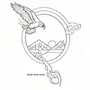 keep going along the top tattoo design idea