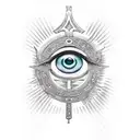 the eye of horus, the eye of ra and the ankh tattoo design idea